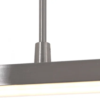 Lange design eettafellamp Steinhauer Zelena LED Staal 5