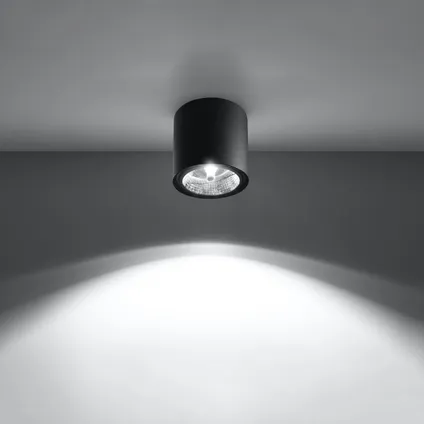 Plafondlamp modern tiube zwart 3