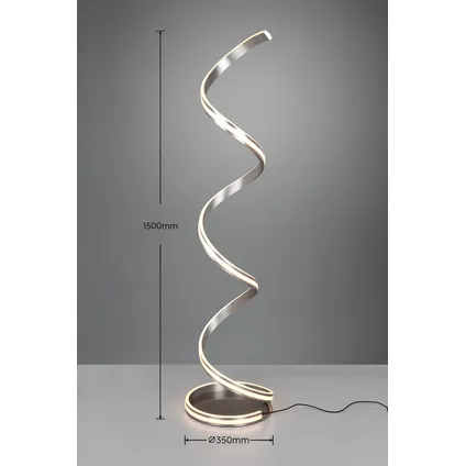 Moderne design vloerlamp LED Yara - Metaal - Grijs 4