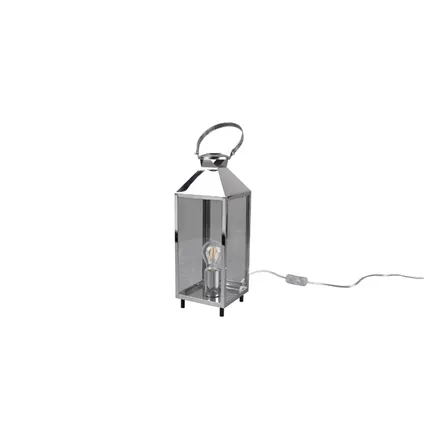 Moderne Tafellamp Farola - Metaal - Chroom 2