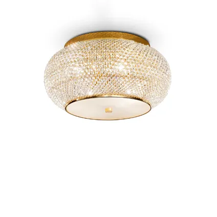 Ideal Lux - Pasha' - Plafondlamp - Metaal - E14 - Goud