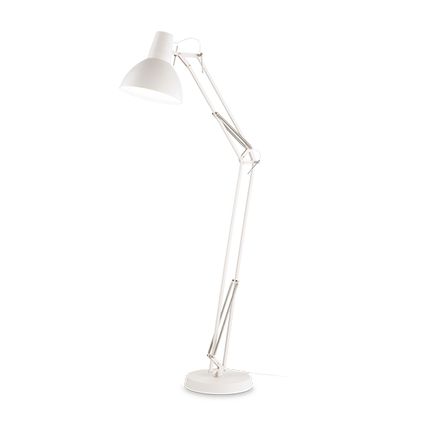 Moderne Vloerlamp - Ideal Lux Wally - Metaal - E27 - Wit