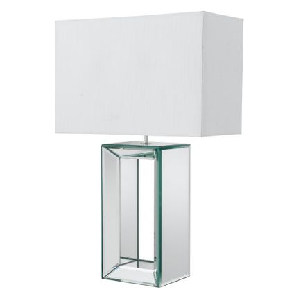 Bussandri Exclusive Lampe De Table - Verre - Moderne - E27 - L:19cm - Blanc