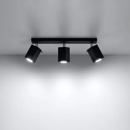 Plafondlamp modern merida zwart 3