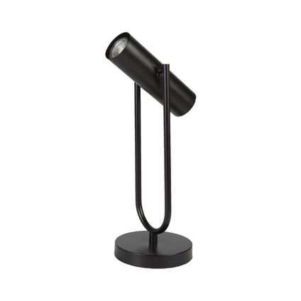 Bussandri Exclusive Lampe De Table - Métal - Rural - GU10 - L:19cm - Noir
