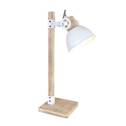 Tafellamp | Mexlite Gearwood | Wit | Woonkamer | Bureau | tafellampen industrieel