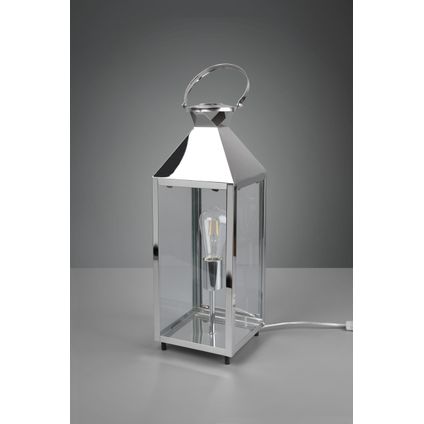 Moderne Tafellamp Farola - Metaal - Chroom