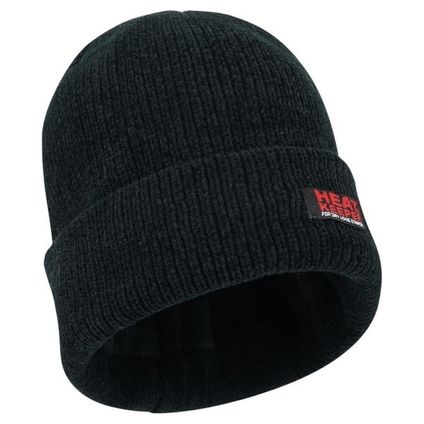 Chapeau de gardien de chaleur chenille - couleur noire - - une taille