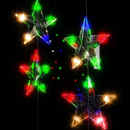 vidaXL Guirlande lumineuse à étoiles LED 200 LED Coloré 8 5