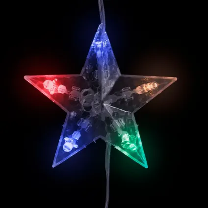 vidaXL Guirlande lumineuse à étoiles LED 200 LED Coloré 8 6