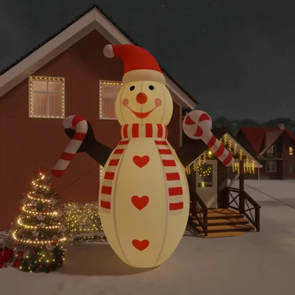 VidaXL Sneeuwpop opblaasbaar met LED's 630 cm 2
