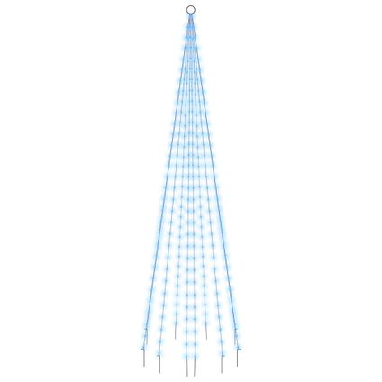 vidaXL Sapin de Noël sur mât de drapeau 310 LED Bleues 300 cm