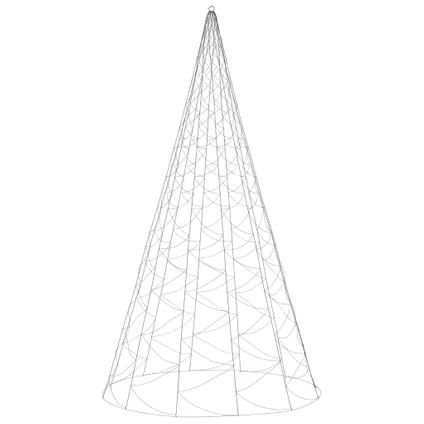 vidaXL Kerstboom voor vlaggenmast 1400 LED's warmwit 500 cm 3