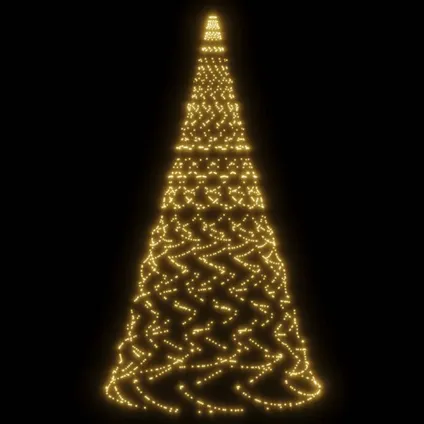 vidaXL Kerstboom voor vlaggenmast 1400 LED's warmwit 500 cm 4