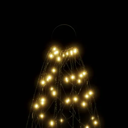 vidaXL Kerstboom voor vlaggenmast 1400 LED's warmwit 500 cm 5
