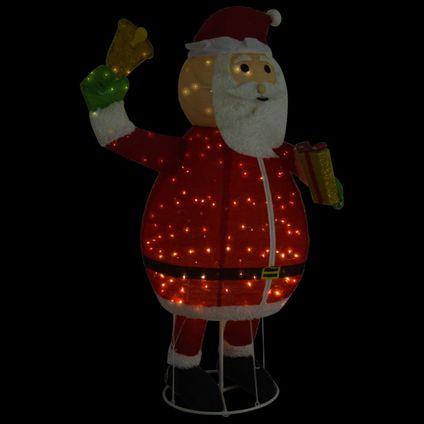 vidaXL Décoration de Noël Figurine Père Noël LED Tissu de luxe