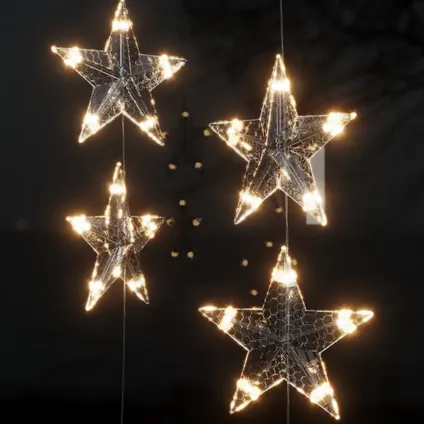vidaXL Guirlande lumineuse à étoiles LED 200LED Blanc chaud 6