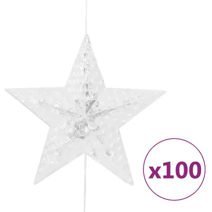vidaXL Guirlande lumineuse à étoiles LED 500LED Blanc chaud 6