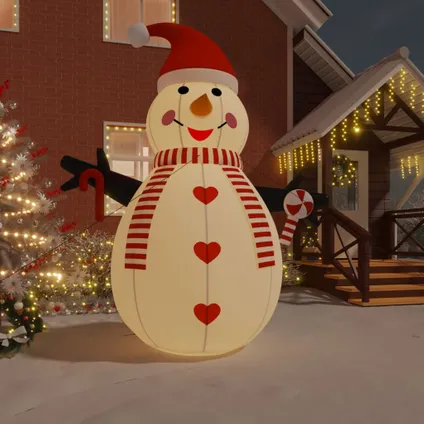 vidaXL Sneeuwpop opblaasbaar met LED's 460 cm 2