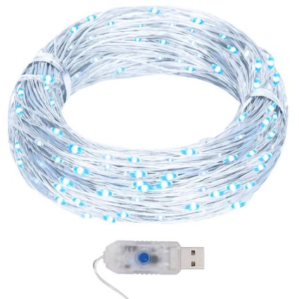 vidaXL Guirlande lumineuse micro LED 40m 400LED blanc froid