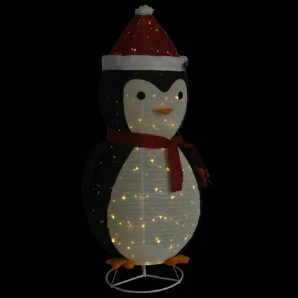 vidaXL Kerstpinguïn decoratief LED 180 cm luxe stof 5
