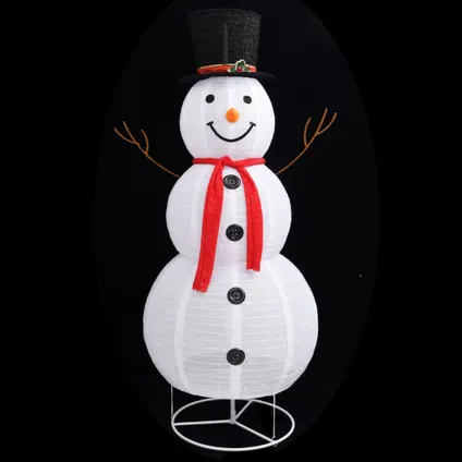 vidaXL Decoratieve sneeuwpop LED 180 cm luxe stof 4
