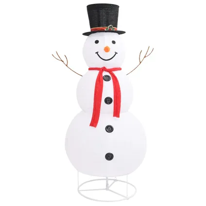 vidaXL Decoratieve sneeuwpop LED 180 cm luxe stof 5