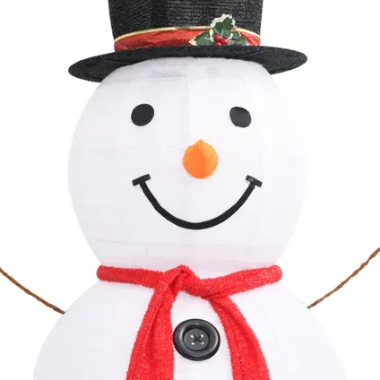 vidaXL Figurine de bonhomme de neige de Noël à LED Tissu 180 cm 6