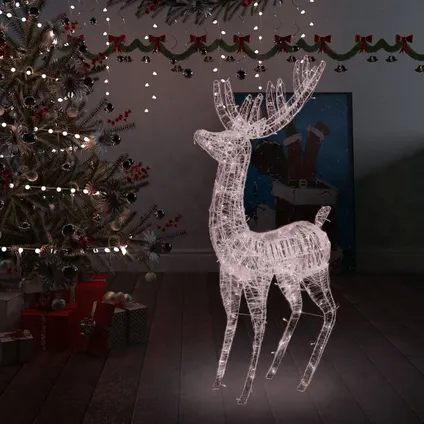 vidaXL Kerstdecoratie rendier 250 LED's warmwit 180 cm acryl 2