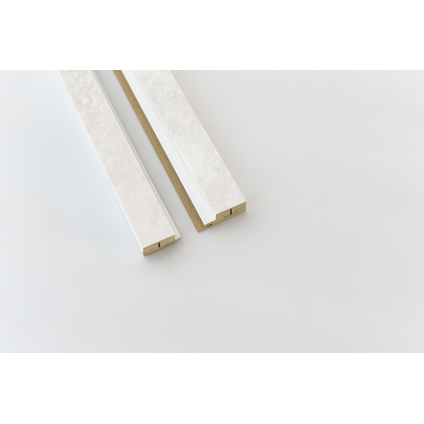 Kit de profilés de finition Maestro Latt - Stucco Ivory + White - 16x71mm - 277cm
