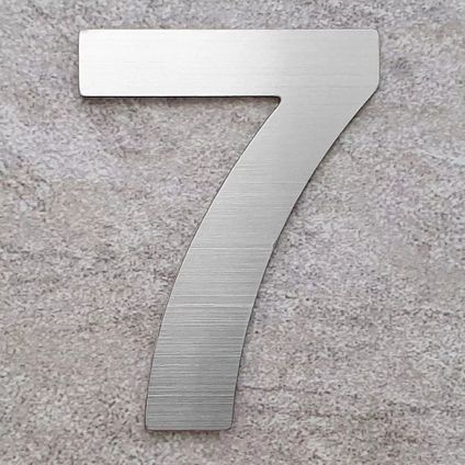 Numéro de maison-7-Logixbox-acier inoxydable-bâton, ne perce pas-12cm-Gras