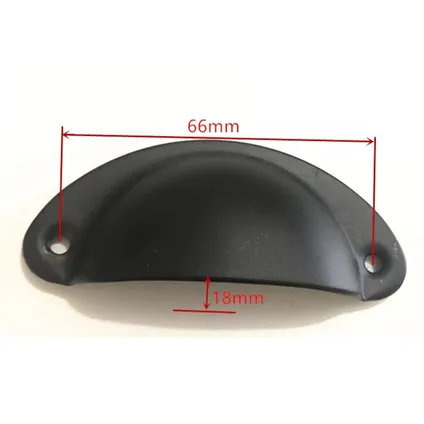 Poignée de bol noir 8cm - Bouton de meuble- Bouton de porte- Poignées de maintien - Robuste 2