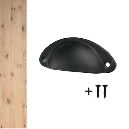 Poignée de bol noir 8cm - Bouton de meuble- Bouton de porte- Poignées de maintien - Robuste 3