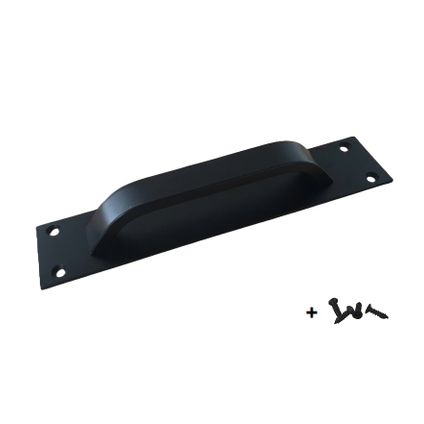 Poignée de porte coulissante noire - 20cm - vis incluses - Poignées Placard