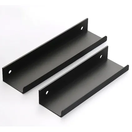 Poignée plate noire avec vis - 10cm - Poignée d'armoire - Poignée de meuble 2
