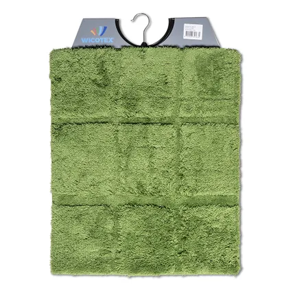 Wicotex-Set-tapis de bain-tapis de bain-tapis de toilette-tapis de bidet diamant vert 4