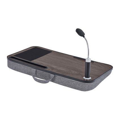 Support pour PC portable tablette table de lit coussin gris brun Teamson Home VNF-00112-UK