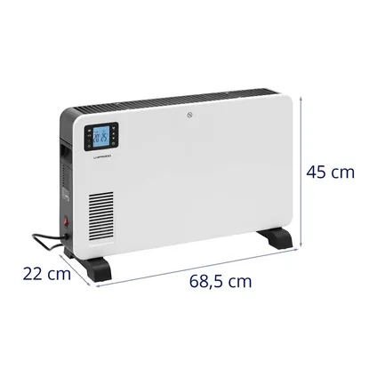 Uniprodo Convecteur électrique - pour 25 m² - 2300 W - Minuterie - LCD - Télécommande UNI_CH_01 6