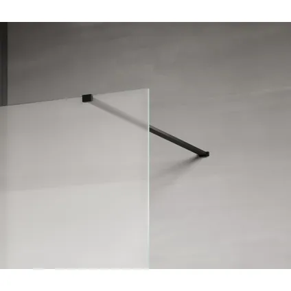 Badplaats Douchewand Florida 90 x 200 cm - zwart - melkglas 2
