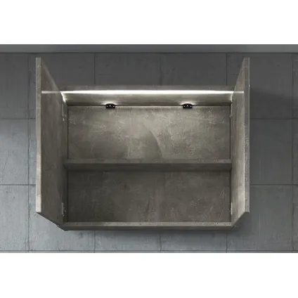 Badplaats Spiegelkast Paso LED 80 x 20 x 60 cm - beton grijs 3