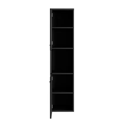 Armoire de rangement de Montreal - Badplaats - 131 cm Noir brillant 4