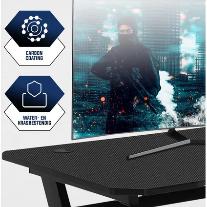 Bayt Gaming Bureau - Gaming desk - Computer Tafel - 105 x 55 x 75 cm - Zwart 3