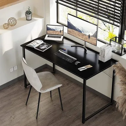 Bayt Desk - Noir - Bureau d'ordinateur - Table d'ordinateur - Table de bureau - 100 x 50 x 76 cm 4
