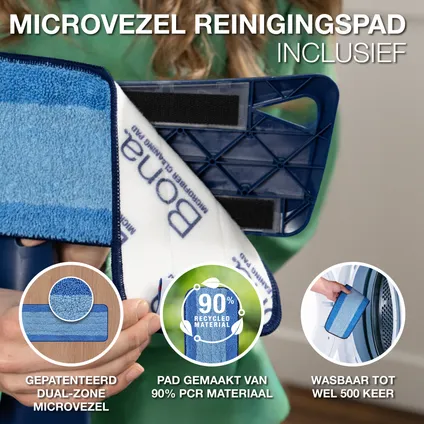 Bona Premium Microvezel Vloer Mop - Vloerwisser - Inclusief Microvezel Doek - 42 CM 2