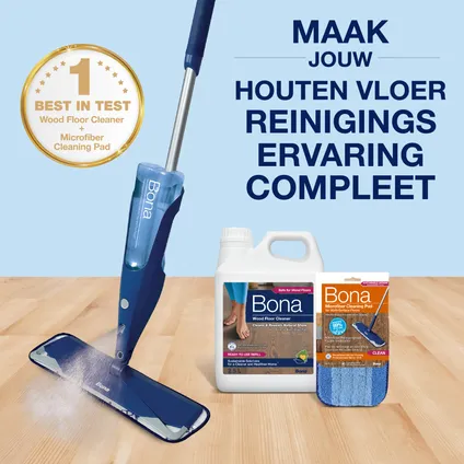 Bona Premium Spray Mop - Vloerwisser met Spray - Houten Vloer Reiniger - Vloermop 5