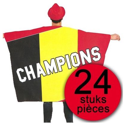 24 pièces Flag Cap Belgium Champions 150x110cm