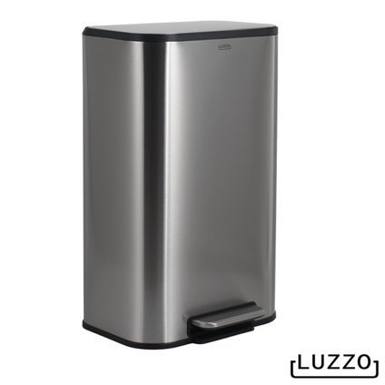 Luzzo® Nevada Poubelle à pédale 30 litres - Inox mat