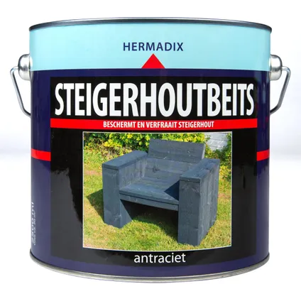 Hermadix steigerhoutbeits Antraciet 0,75 liter