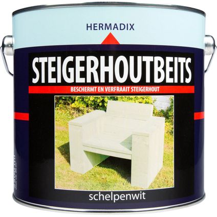 Hermadix steigerhoutbeits Schelpwit 2,5 liter