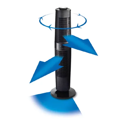 Clean Air Optima - Tour ventilateur design CA-406B - Oscillation horizontale de 90° et 360° 4